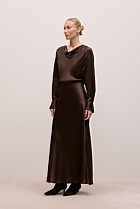 Satin Cowl Neck Top