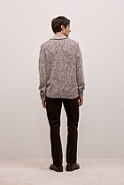 Textured Shawl Collar Knit