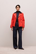 Corduroy Collar Short Trench
