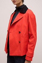 Corduroy Collar Short Trench