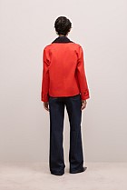 Corduroy Collar Short Trench