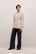Italian Wool Blend Flecked Blazer