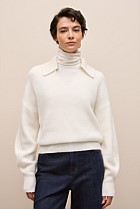 Merino Open Collar Knit