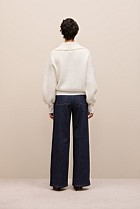 Merino Open Collar Knit
