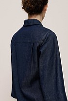 Soft Denim Collared Popover