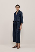 Soft Denim Collared Popover