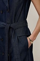 Denim Sleeveless Trench Dress