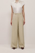 Textured Wide Leg Pant