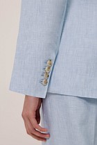 Yarn Dyed Linen Double Breasted Blazer