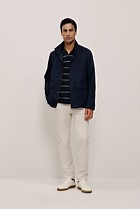 Pique Stripe Monogram Polo