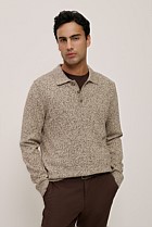 Cotton Speckle Knit Polo