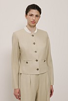 Textured Collarless Jacket