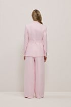 Linen Herringbone Belted Jacket