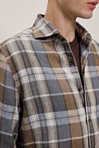 Tailored Fit Delave Linen Check Shirt