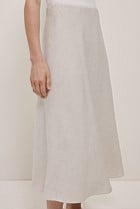 Yarn Dyed Linen Bias Slip Skirt