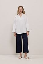 Cropped Wide Leg Chino Pant
