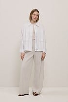 Linen Blend Panel Detail Jacket