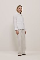 Linen Blend Panel Detail Jacket