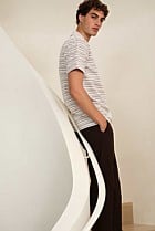 Jacquard Stripe Polo