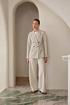 Yarn Dyed Linen Bias Pant