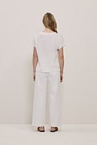 Linen Cotton Relaxed Knit T-shirt