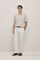 Textured Cotton Tipped Knit Polo