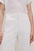 Australian Cotton Blend Denim High Rise Tailored Pant
