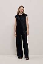 Satin Cowl Neck Blouse