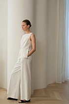 Linen Cotton Pinstripe Pant