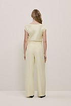 High Rise Tailored Wide Leg Pant