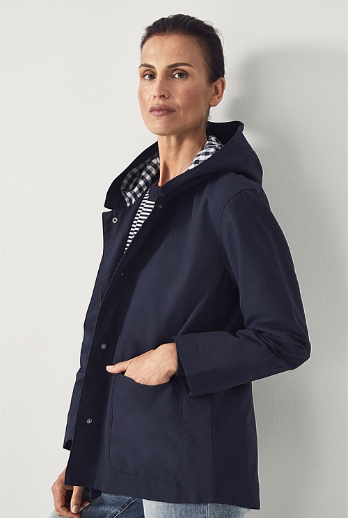 Night Sky Relaxed Hooded Anorak WOMEN Jackets & Coats Trenery