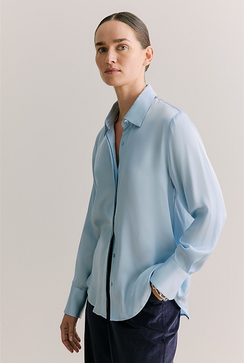 Powder Blue Womens Tops