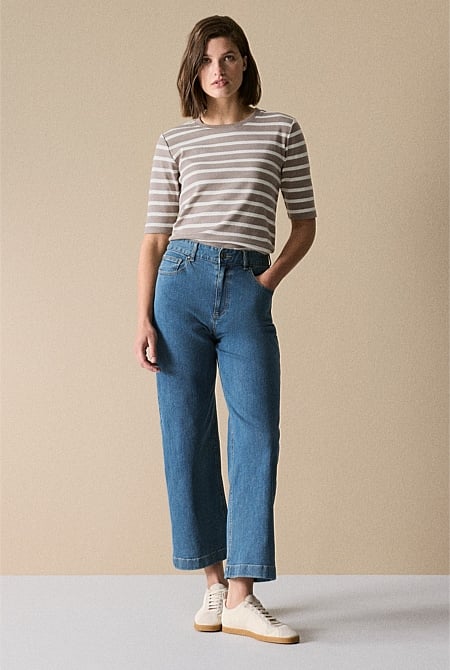 Women's Wide Leg Jeans - Shop Flared Jeans Online - Trenery