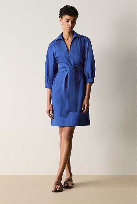 Cotton Poplin Popover Dress