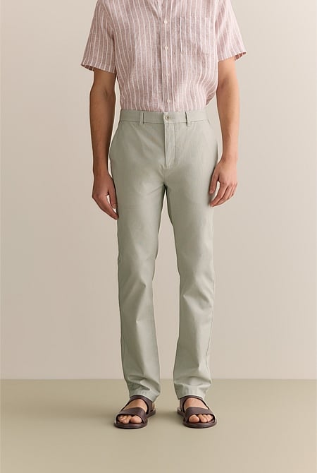 Regular Fit Cotton Dobby Chino