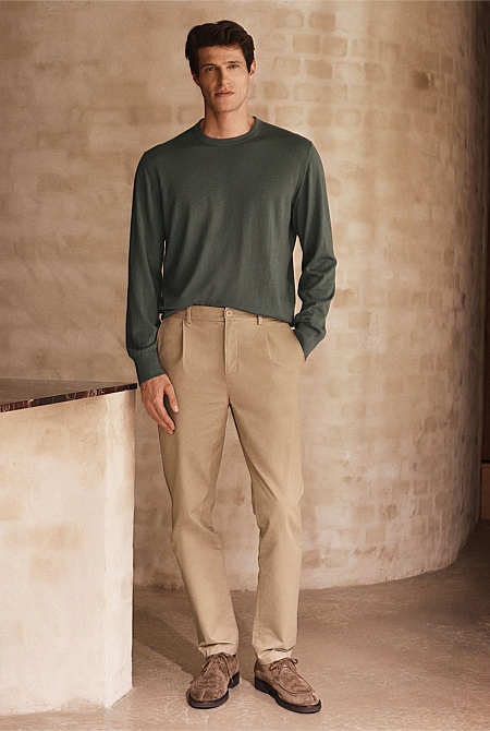Pleat Front Chino Pant