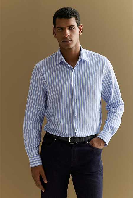 Regular Fit Cotton Double Stripe Shirt