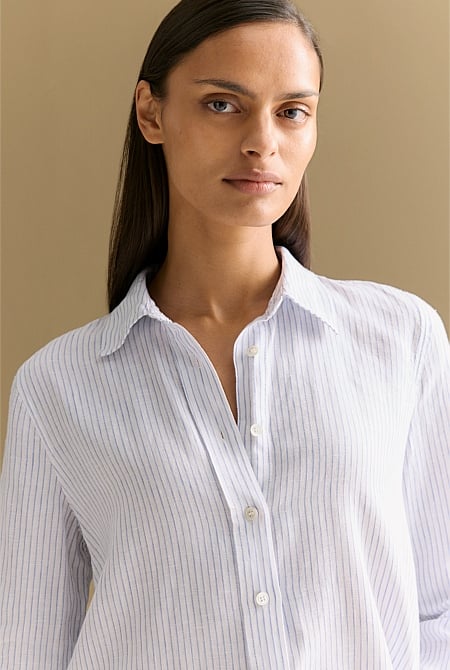 Womens Linen Shirts Shop Linen Blouses Trenery 