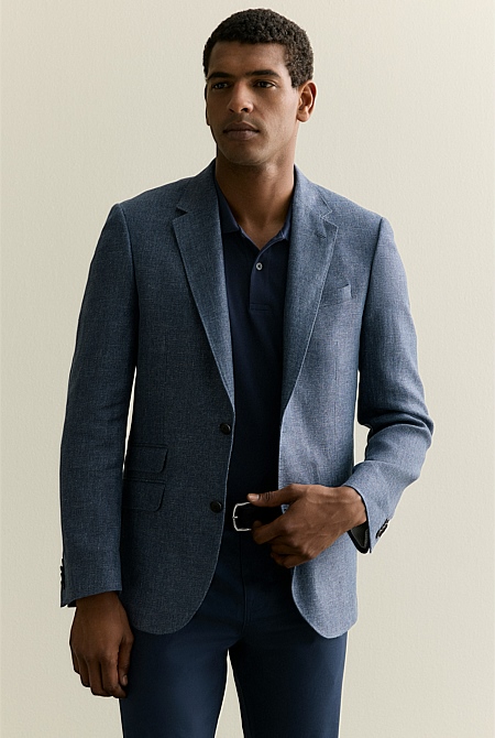 Tailored Fit Italian Linen Blend Blazer