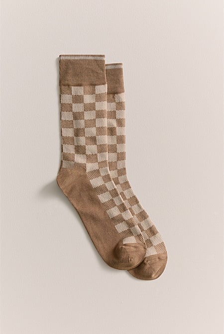 Checkerboard Crew Sock