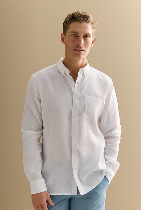 Regular Fit Classic Linen Shirt