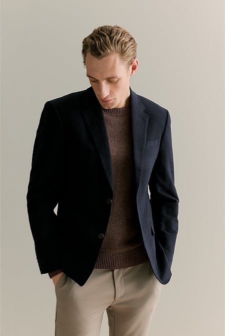 Regular Fit Italian Moleskin Blazer