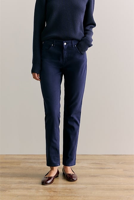 Australian Cotton Blend Garment Dyed Boyfriend Jean