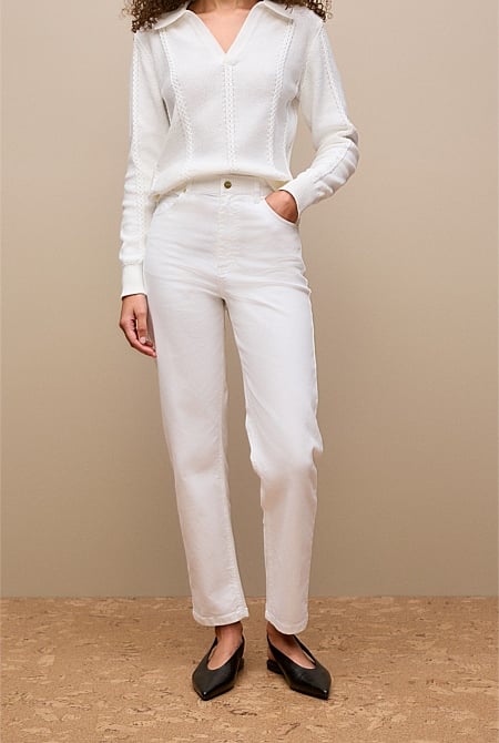 High Rise Straight Leg Jean