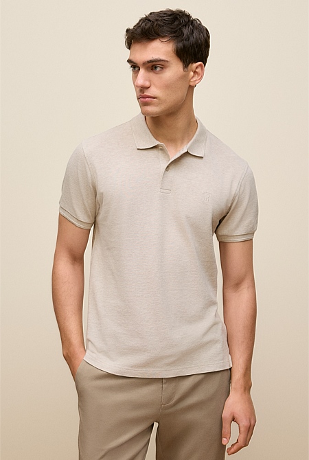 Pique Marle Monogram Polo