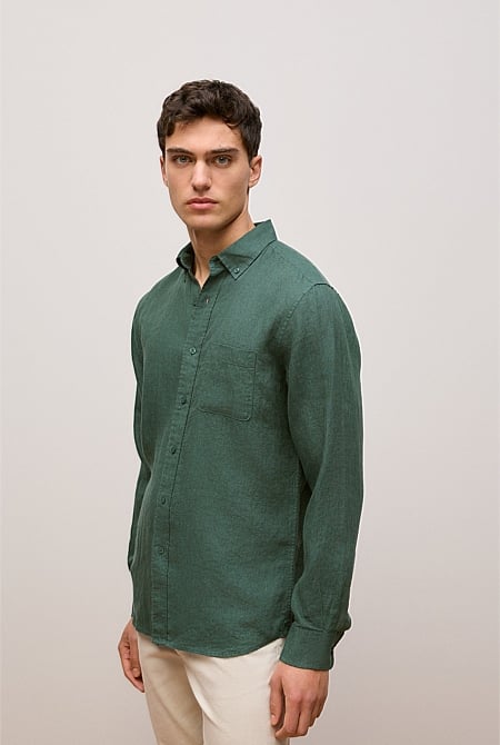 Regular Fit Linen End On End Shirt