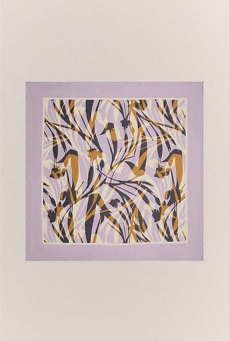 Shadow Leaf Silk Twill Neckerchief