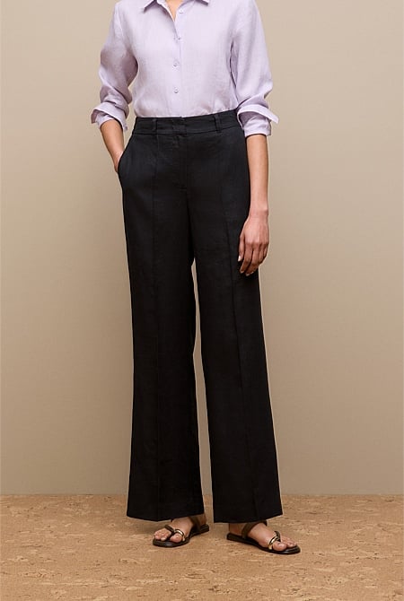 Linen Pintucked Pant