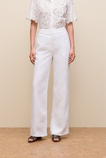 Linen Pintucked Pant