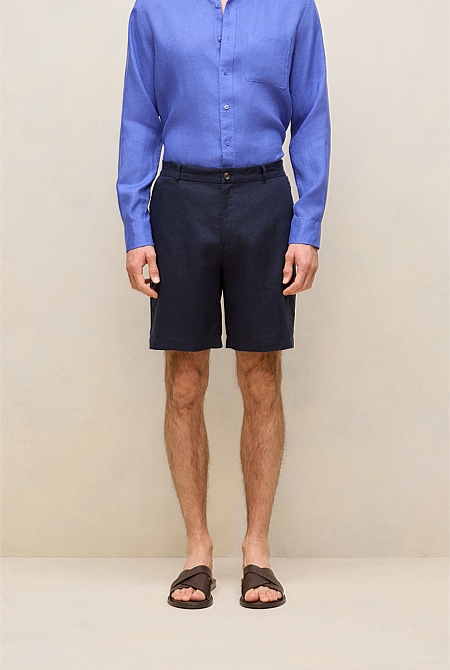 Linen Tailored Relaxed Short